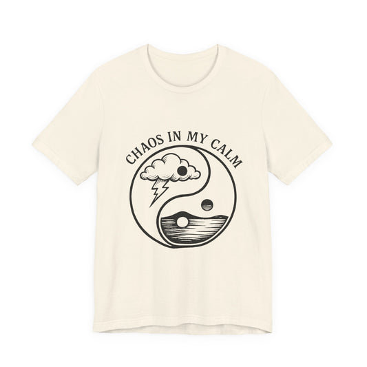 Copy of ⚡🌙 Chaos in My Calm – Yin Yang Storm Tee