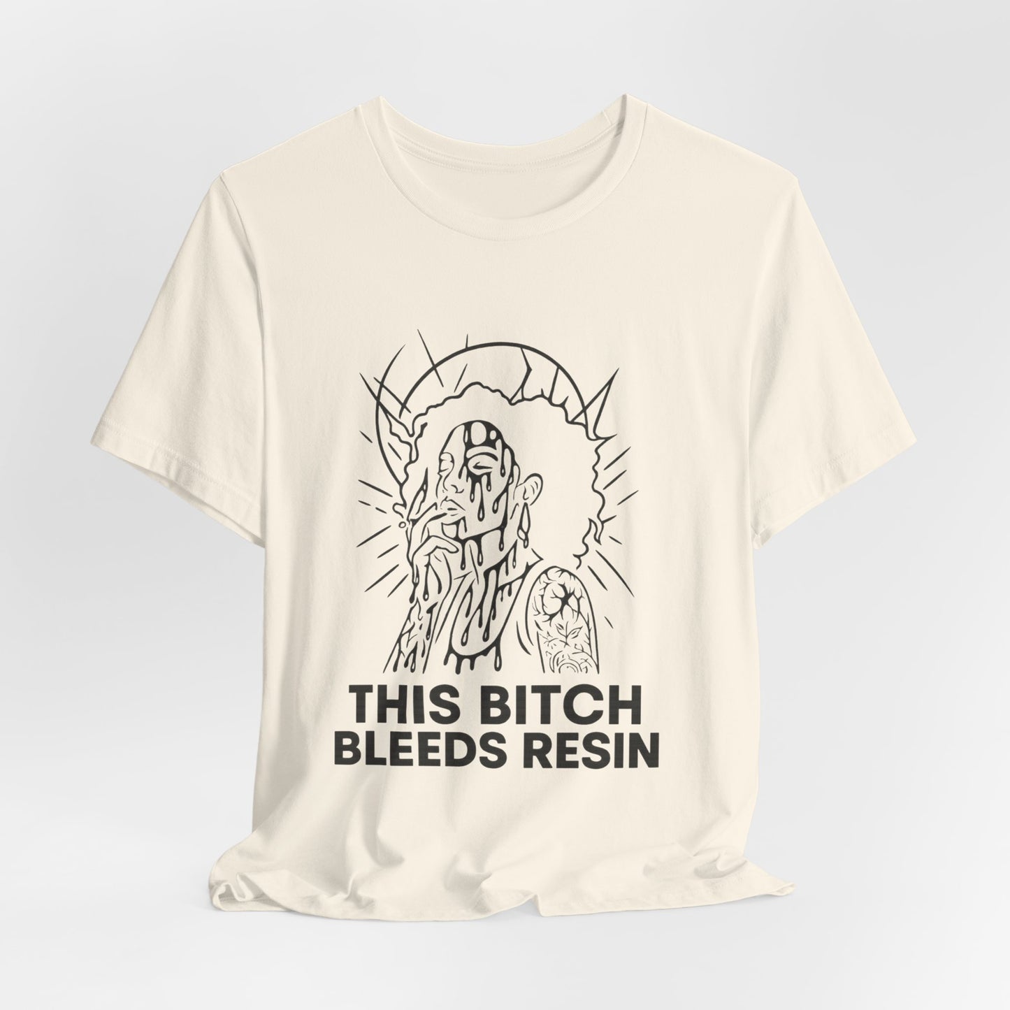 This Bitch Bleeds Resin (T-Shirt) | Garage Grind Graphic Tee | Bumper Karma