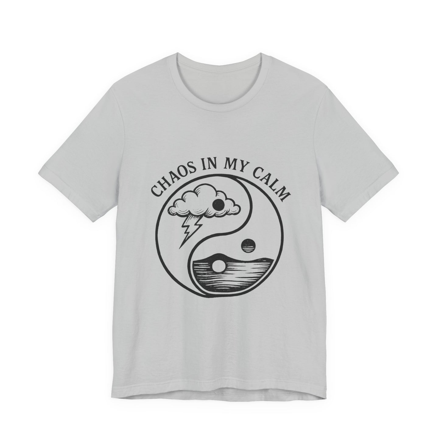Copy of ⚡🌙 Chaos in My Calm – Yin Yang Storm Tee
