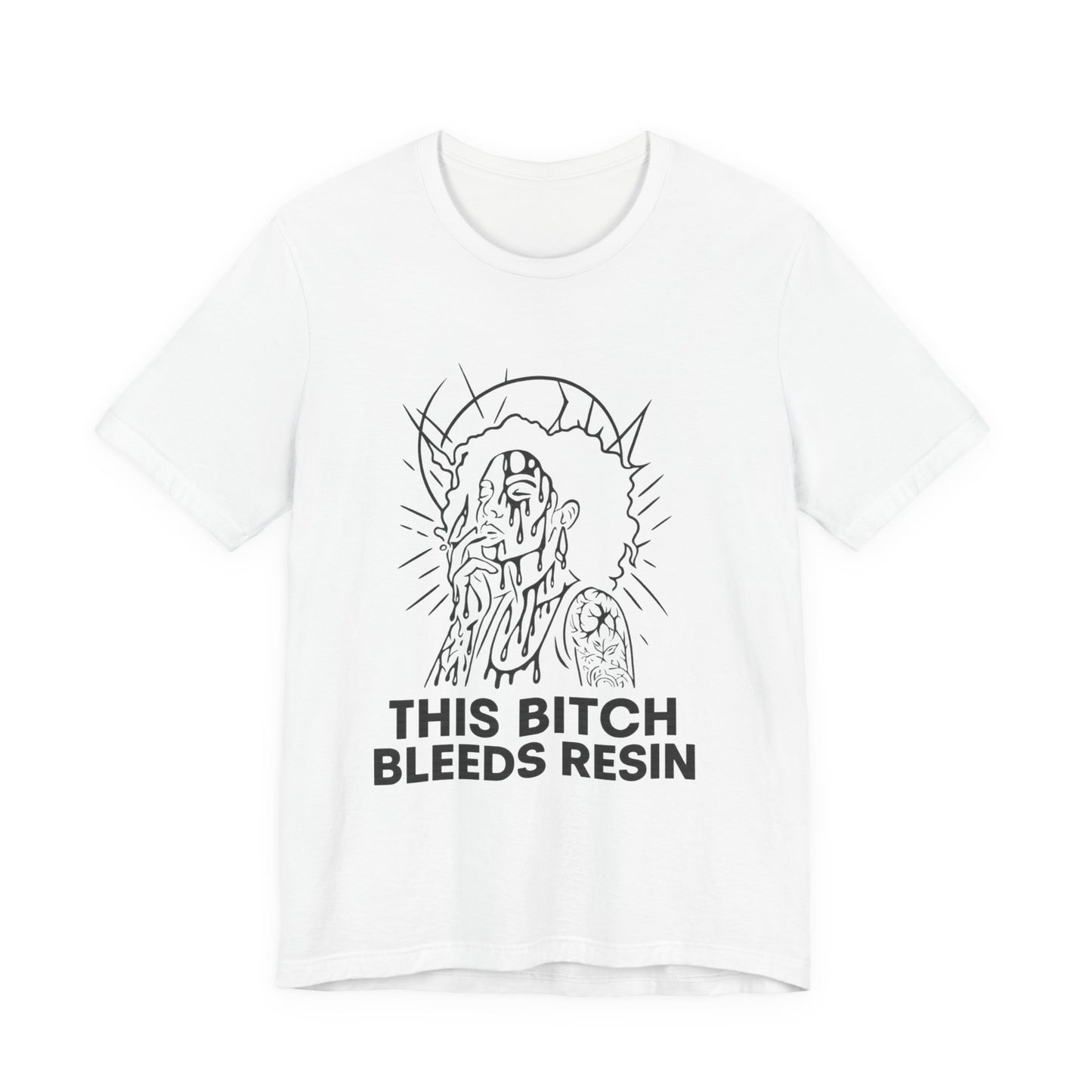 This Bitch Bleeds Resin (T-Shirt) | Garage Grind Graphic Tee | Bumper Karma