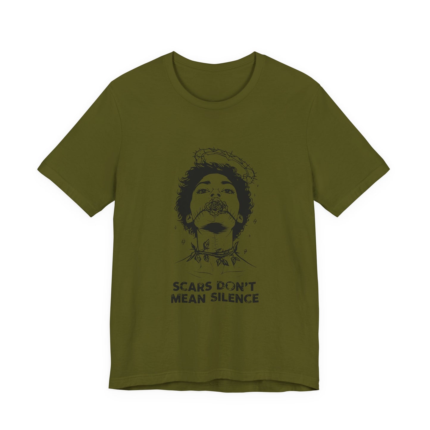 Scars Don’t Mean Silence (T-Shirt) | Survivor Strength Graphic Tee | Bumper Karma