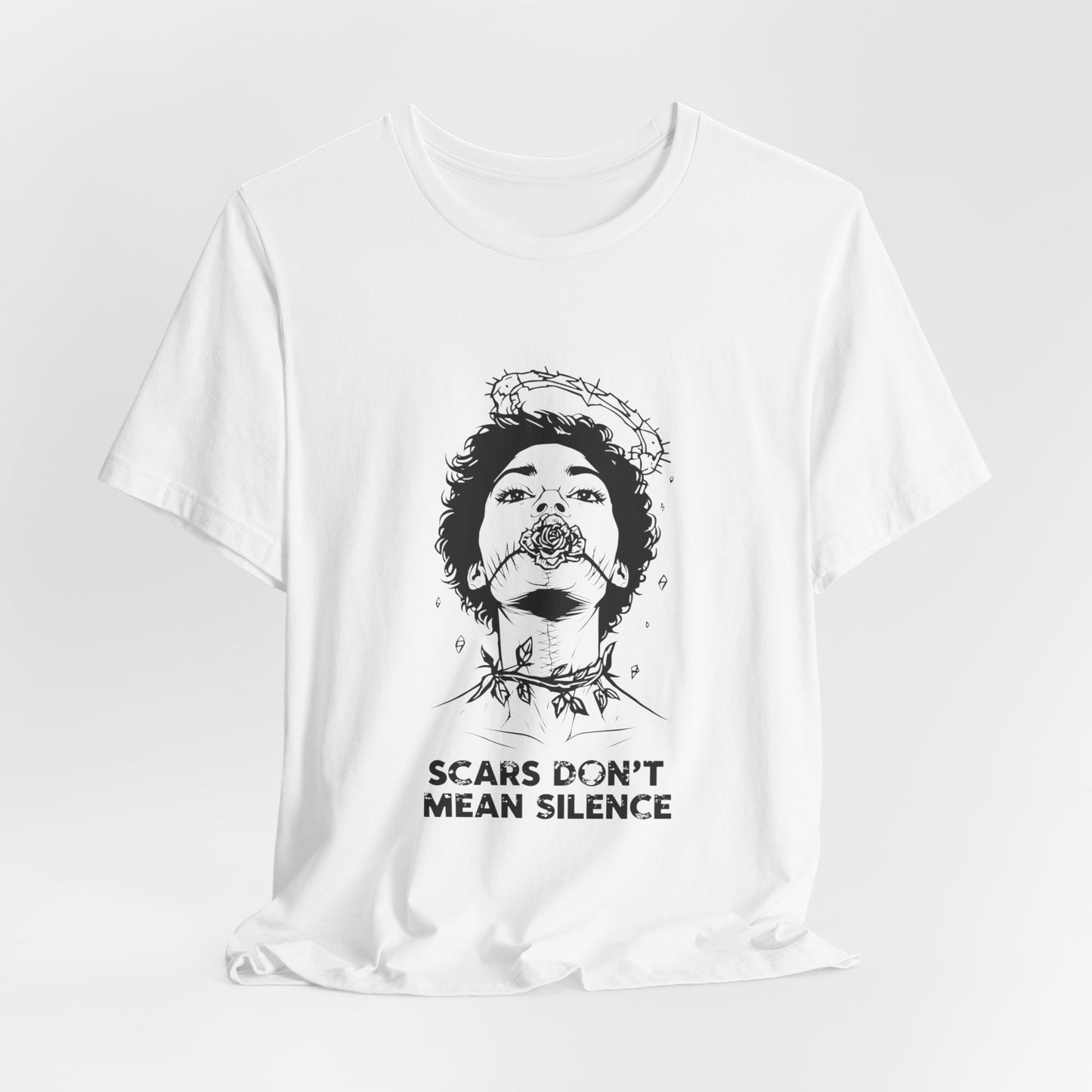 Scars Don’t Mean Silence (T-Shirt) | Survivor Strength Graphic Tee | Bumper Karma
