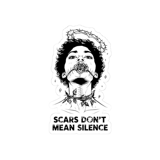 Scars Don’t Mean Silence (Sticker) | Survival Energy Vinyl Decal | Bumper Karma