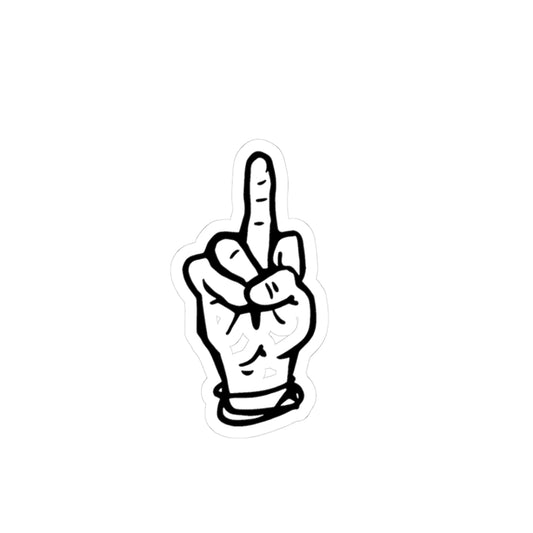 Middle Finger Hand (Sticker) | Zero Respect Vinyl Decal | Bumper Karma