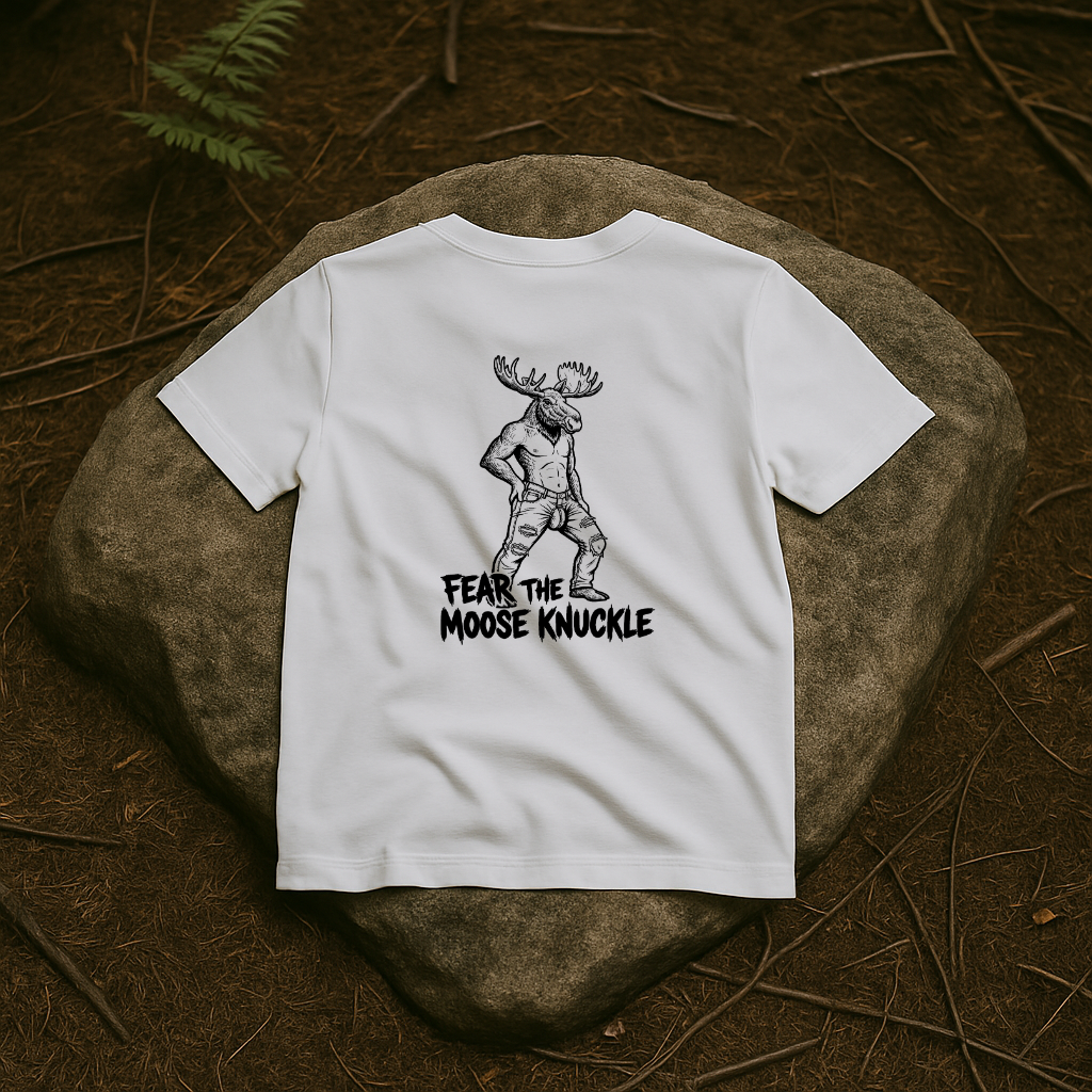 Fear The Moose Knuckle (T-Shirt) | Savage Country Humor Tee | Bumper Karma