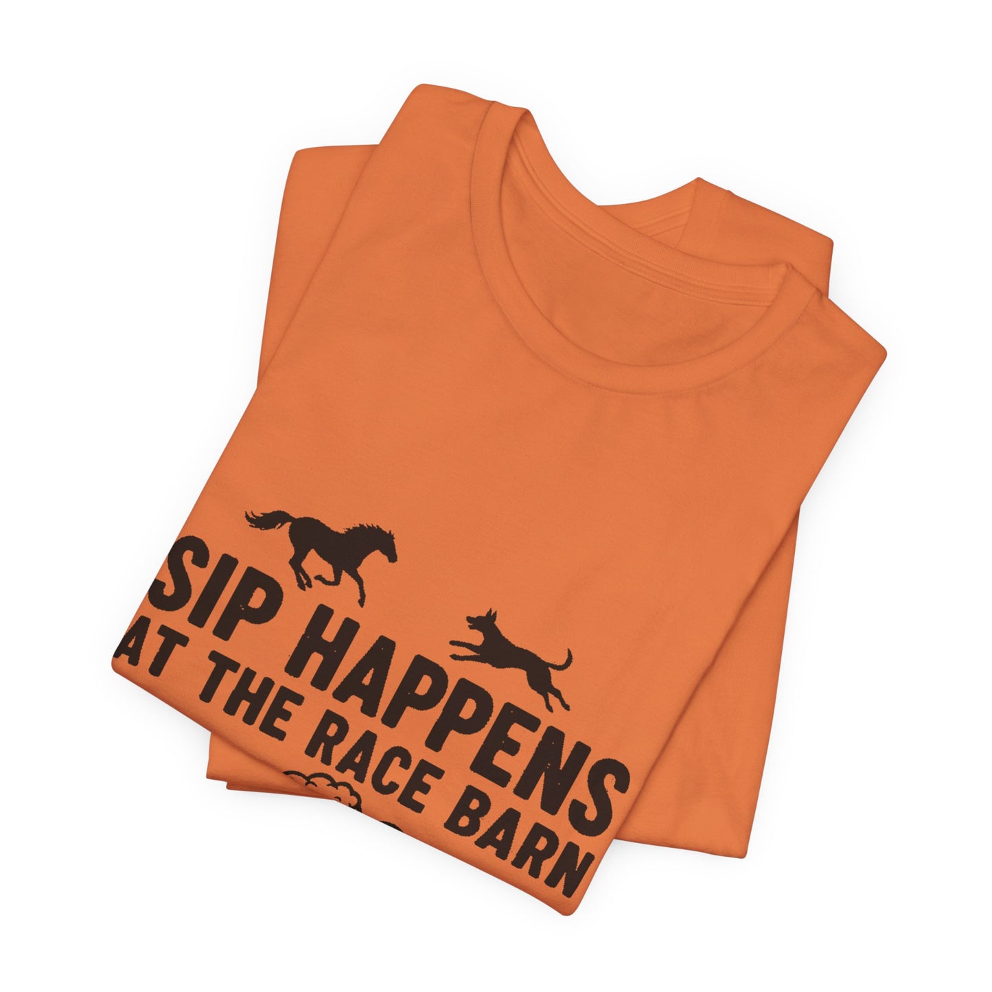 Sip Happens at the Race Barn Tee — Horse Racing Beer T-Shirt