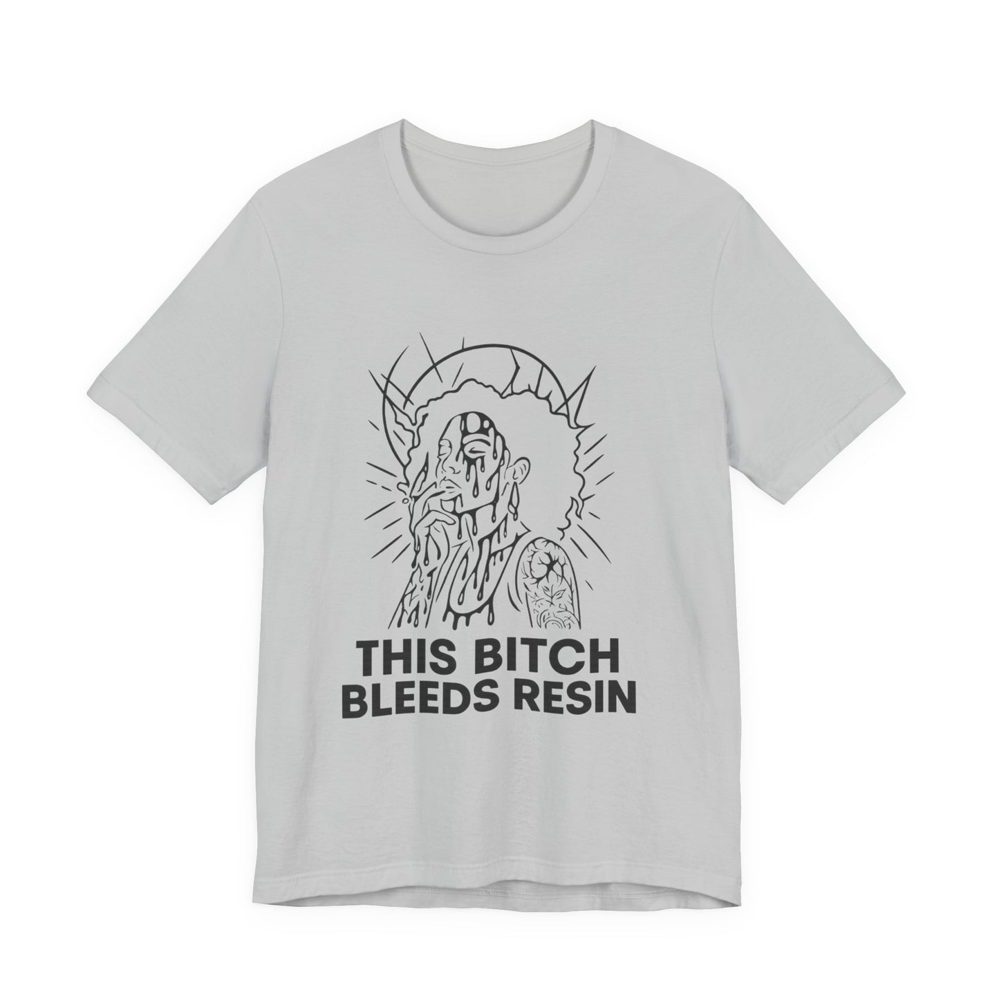 This Bitch Bleeds Resin (T-Shirt) | Garage Grind Graphic Tee | Bumper Karma