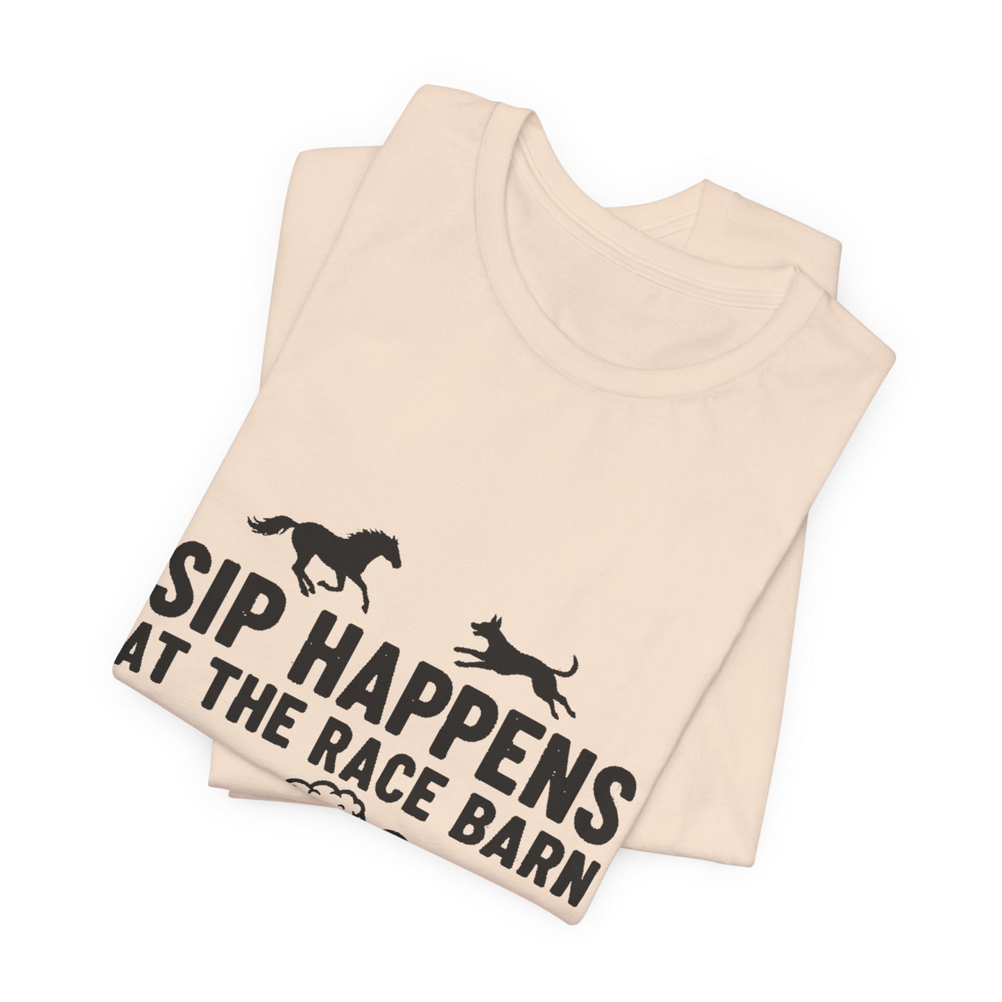 Sip Happens at the Race Barn Tee — Horse Racing Beer T-Shirt