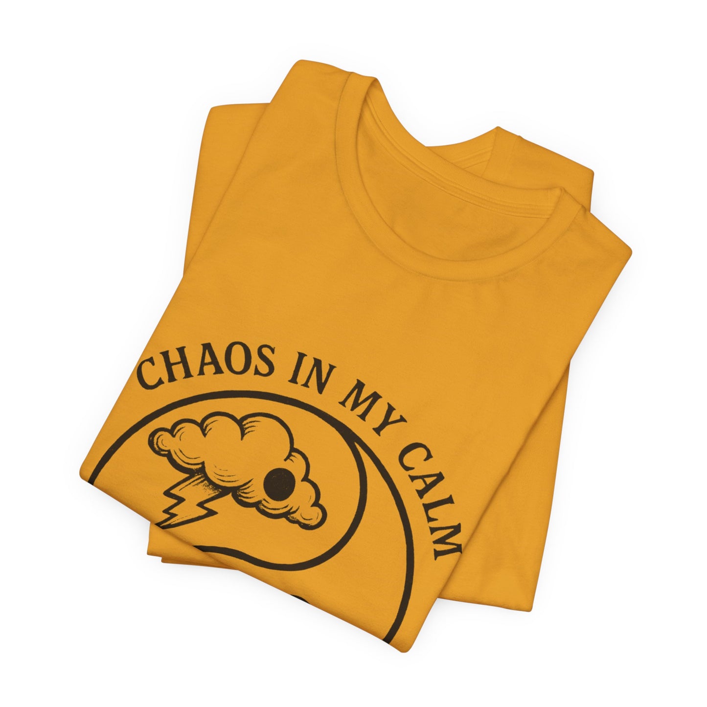 Copy of ⚡🌙 Chaos in My Calm – Yin Yang Storm Tee