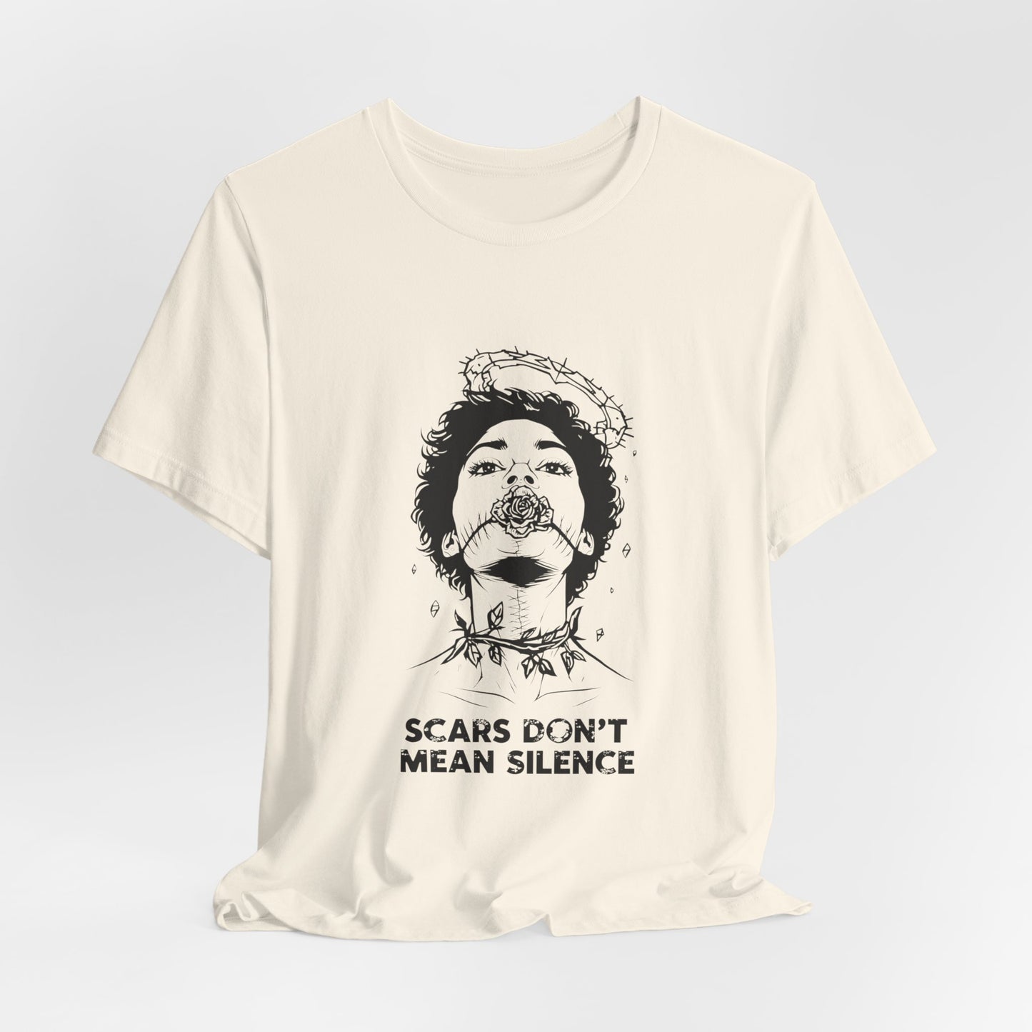 Scars Don’t Mean Silence (T-Shirt) | Survivor Strength Graphic Tee | Bumper Karma