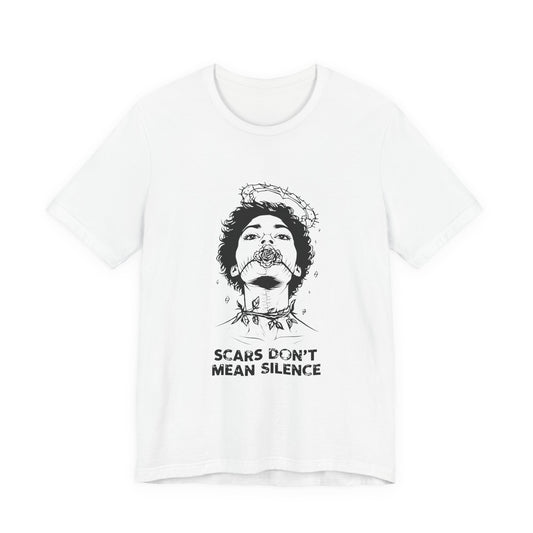 Scars Don’t Mean Silence (T-Shirt) | Survivor Strength Graphic Tee | Bumper Karma