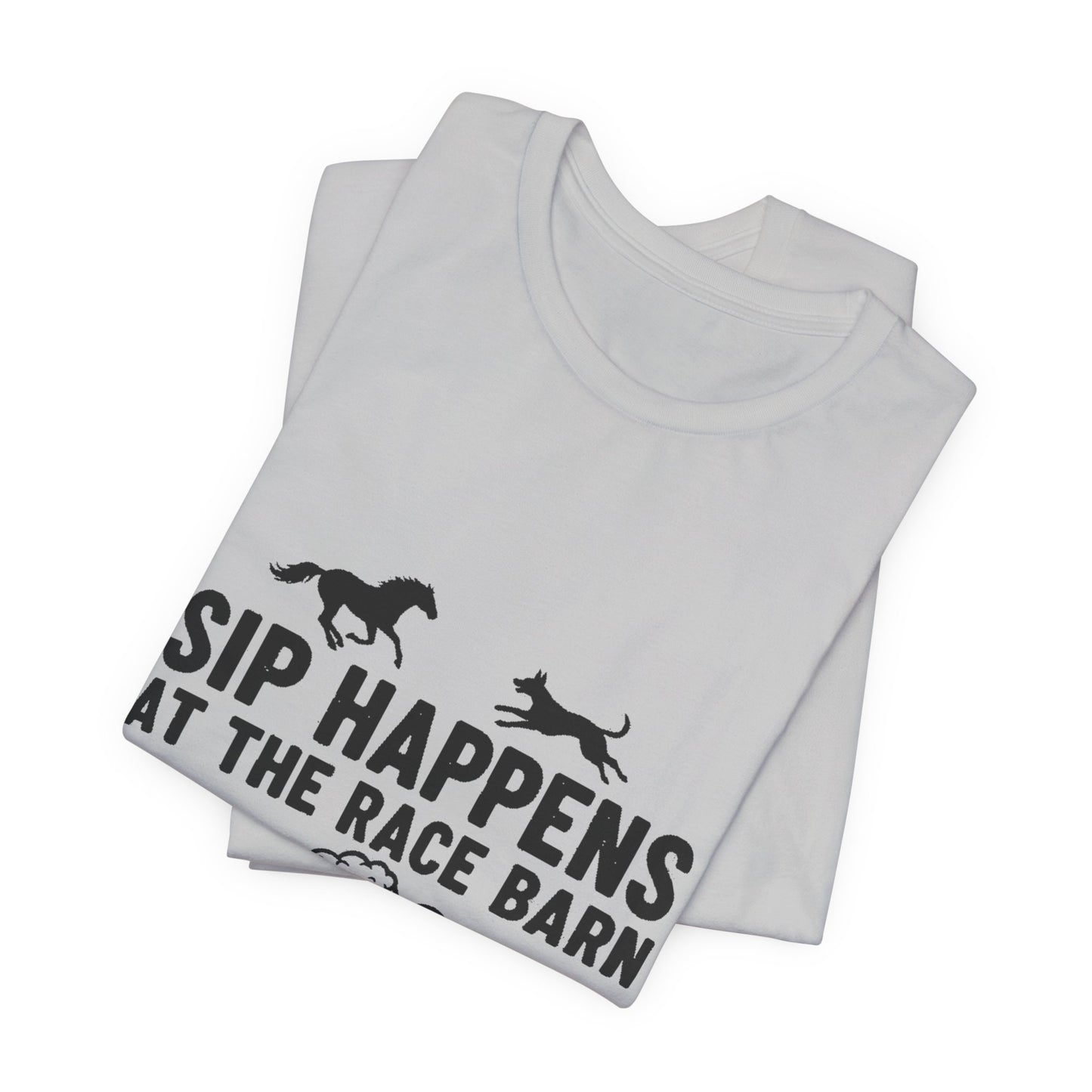 Sip Happens at the Race Barn Tee — Horse Racing Beer T-Shirt