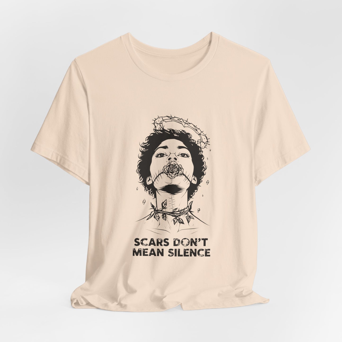 Scars Don’t Mean Silence (T-Shirt) | Survivor Strength Graphic Tee | Bumper Karma