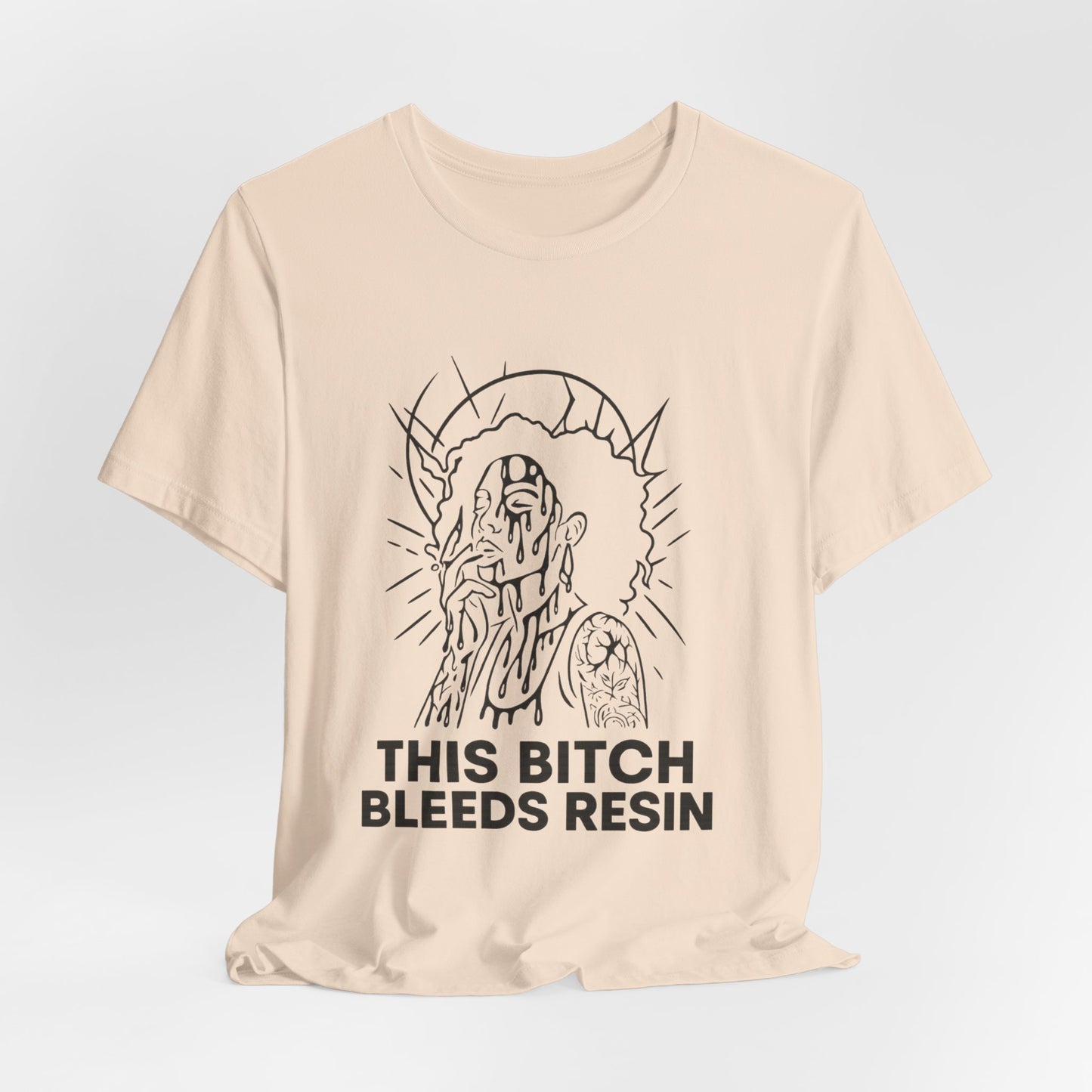This Bitch Bleeds Resin (T-Shirt) | Garage Grind Graphic Tee | Bumper Karma